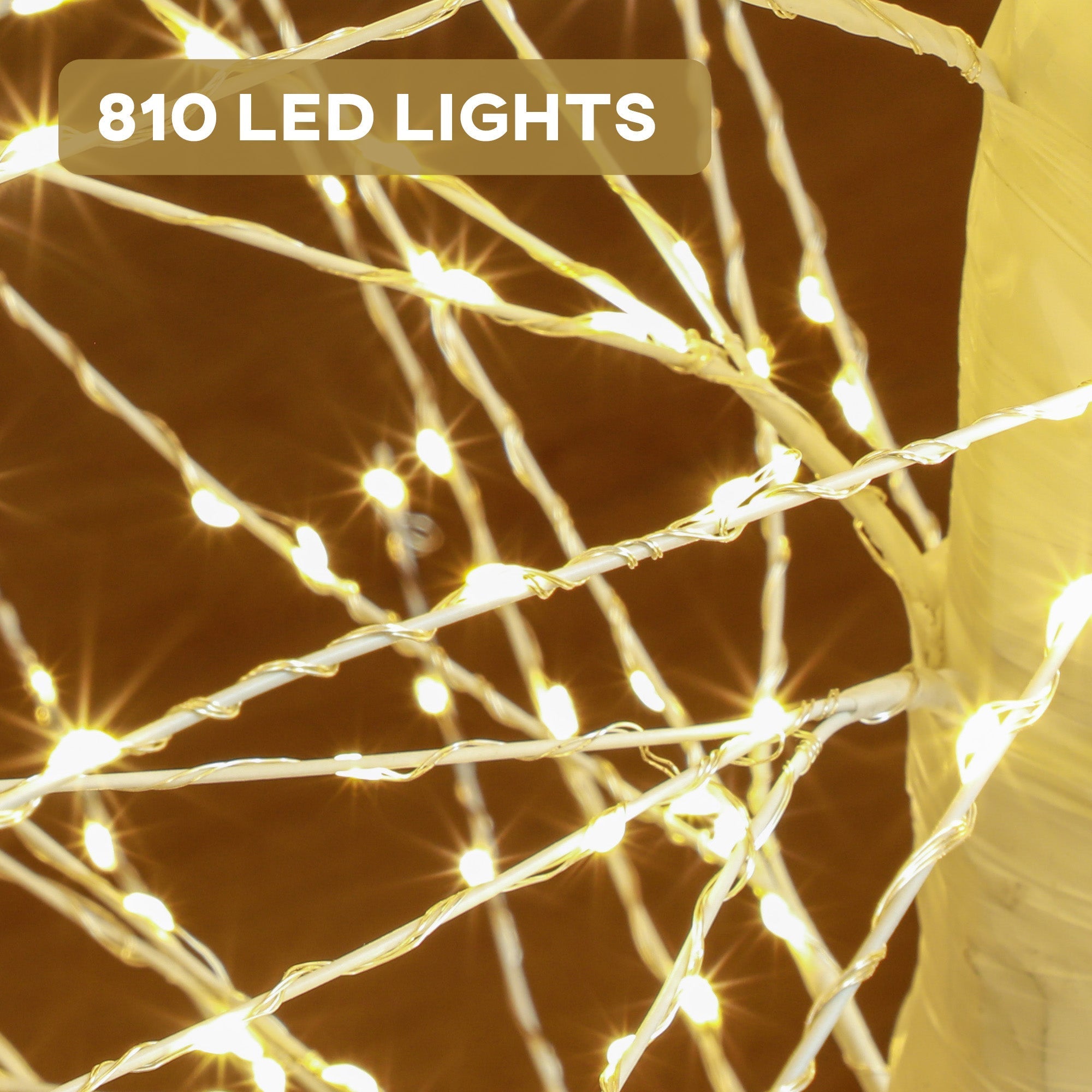 Artificial Light Tree, 180cm, 810 LEDs, Indoor Outdoor, White