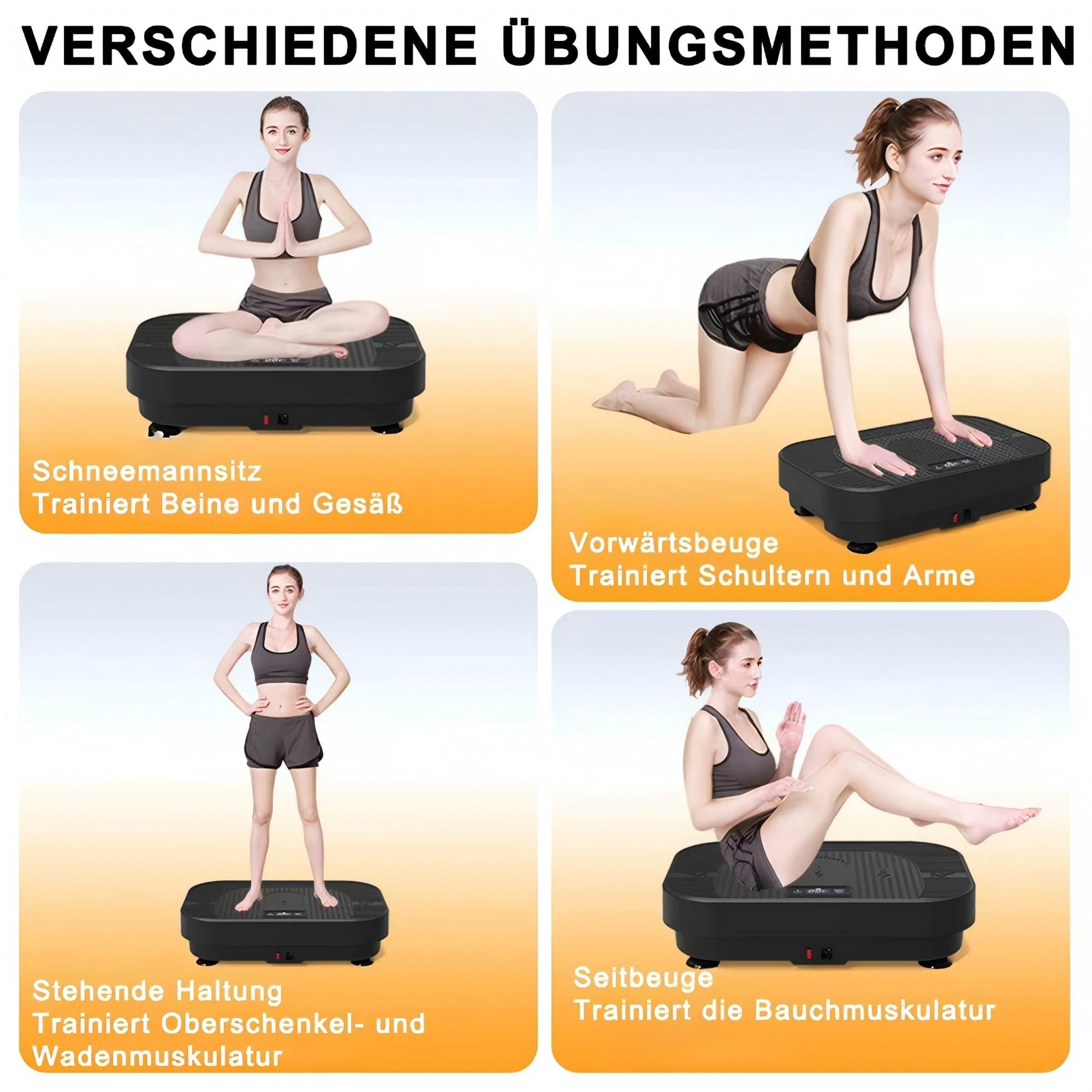 Vibration Plate Full Body Workout Fitness Platform with BT Music, Home Gym Device