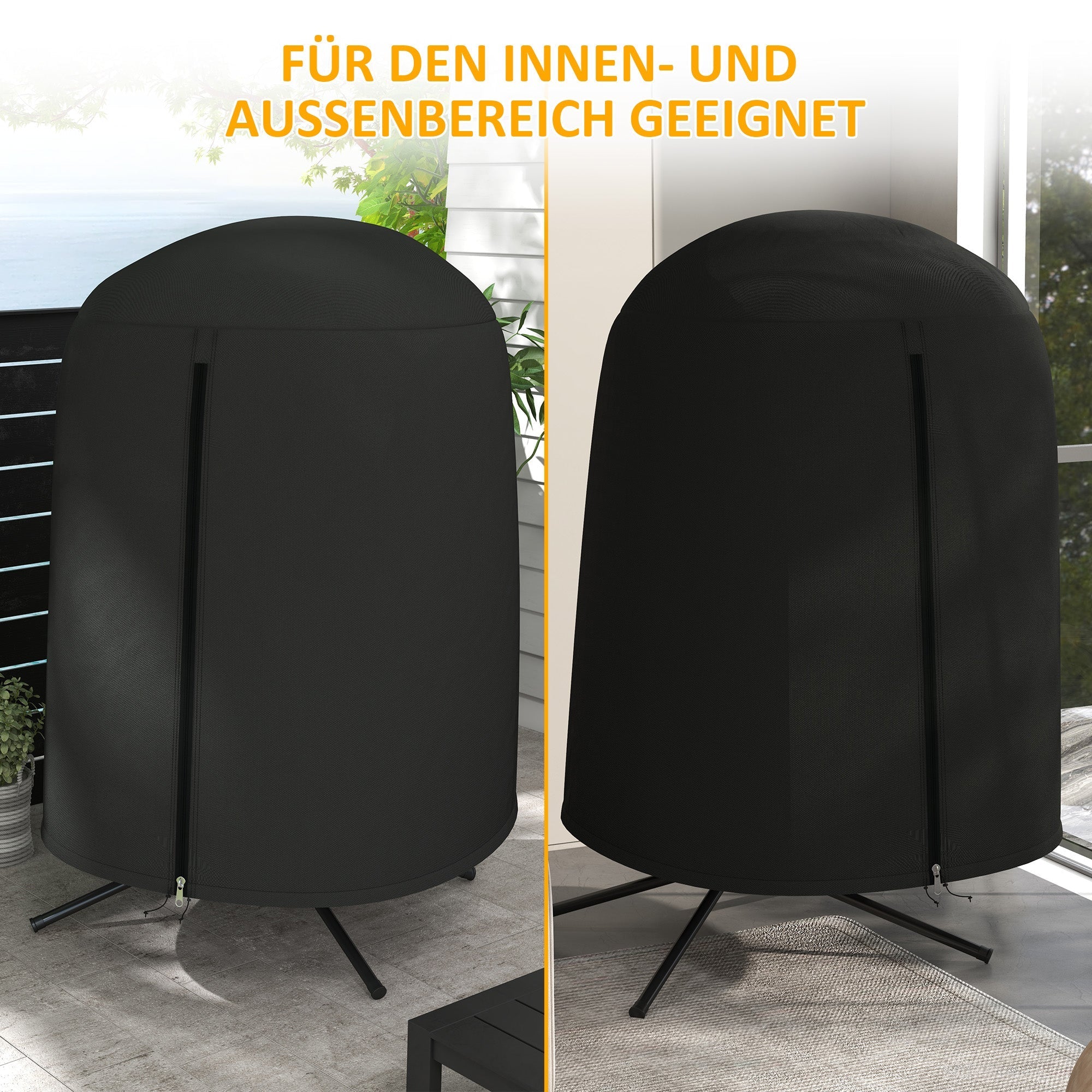 Protective Cover for Hanging Chairs, Waterproof UV Protection Zipper Ø128x190cm, Oxford Material