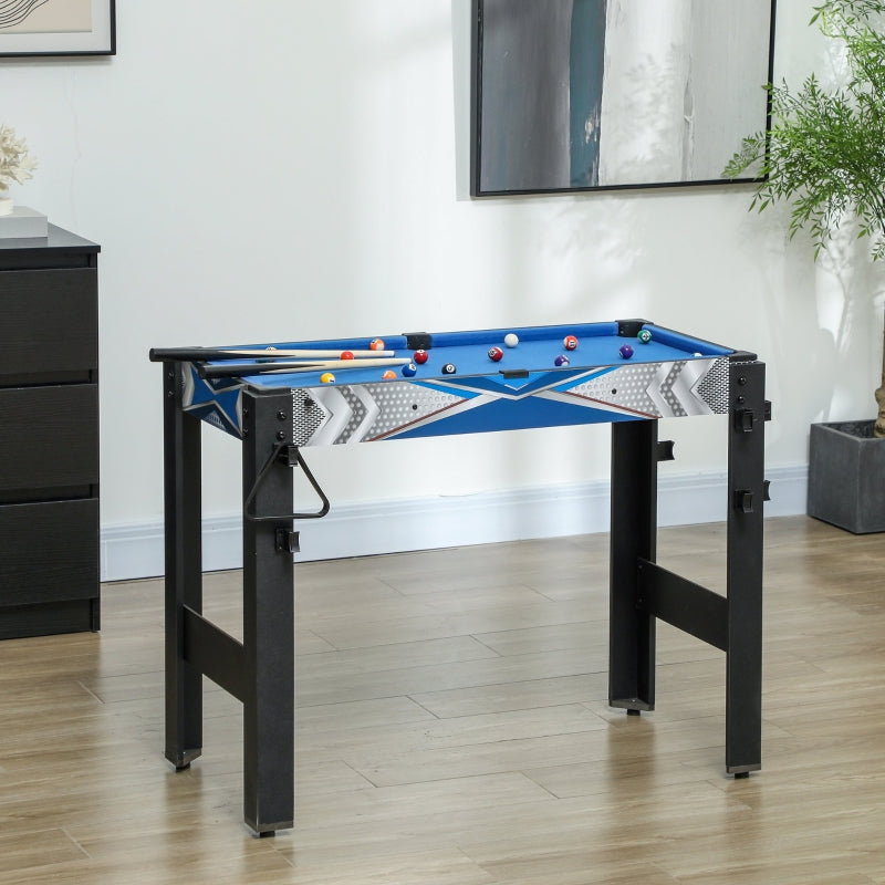 SPORTNOW 5-in-1 Game Table with Billiards, Table Tennis, Hockey, Basketball, Archery, Accessories, Blue