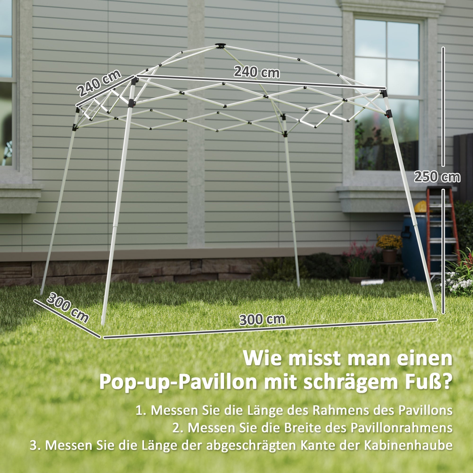 Pavillon-Ersatzdach 3x3m, wasserabweisend, stabil, Kaffee