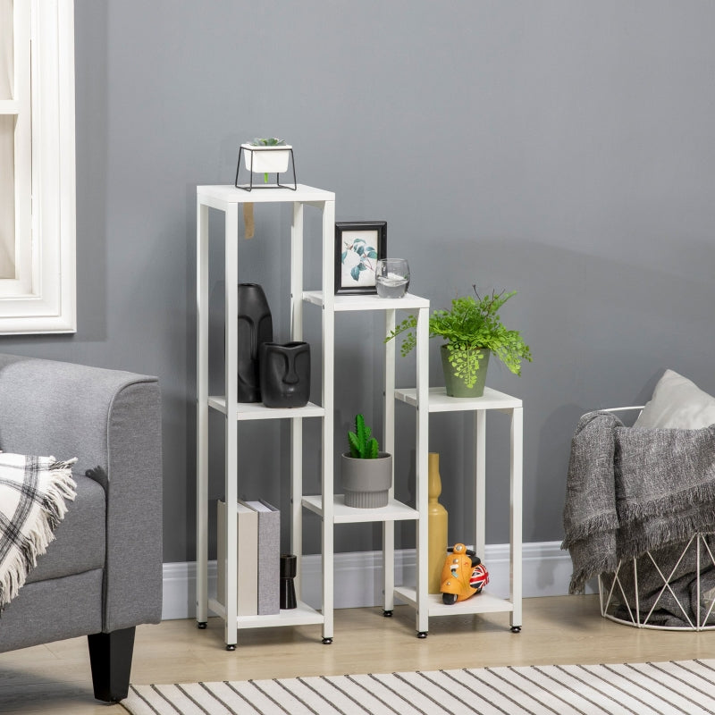Flower Stand, 7 Tiers, Indoor Outdoor, Steel White