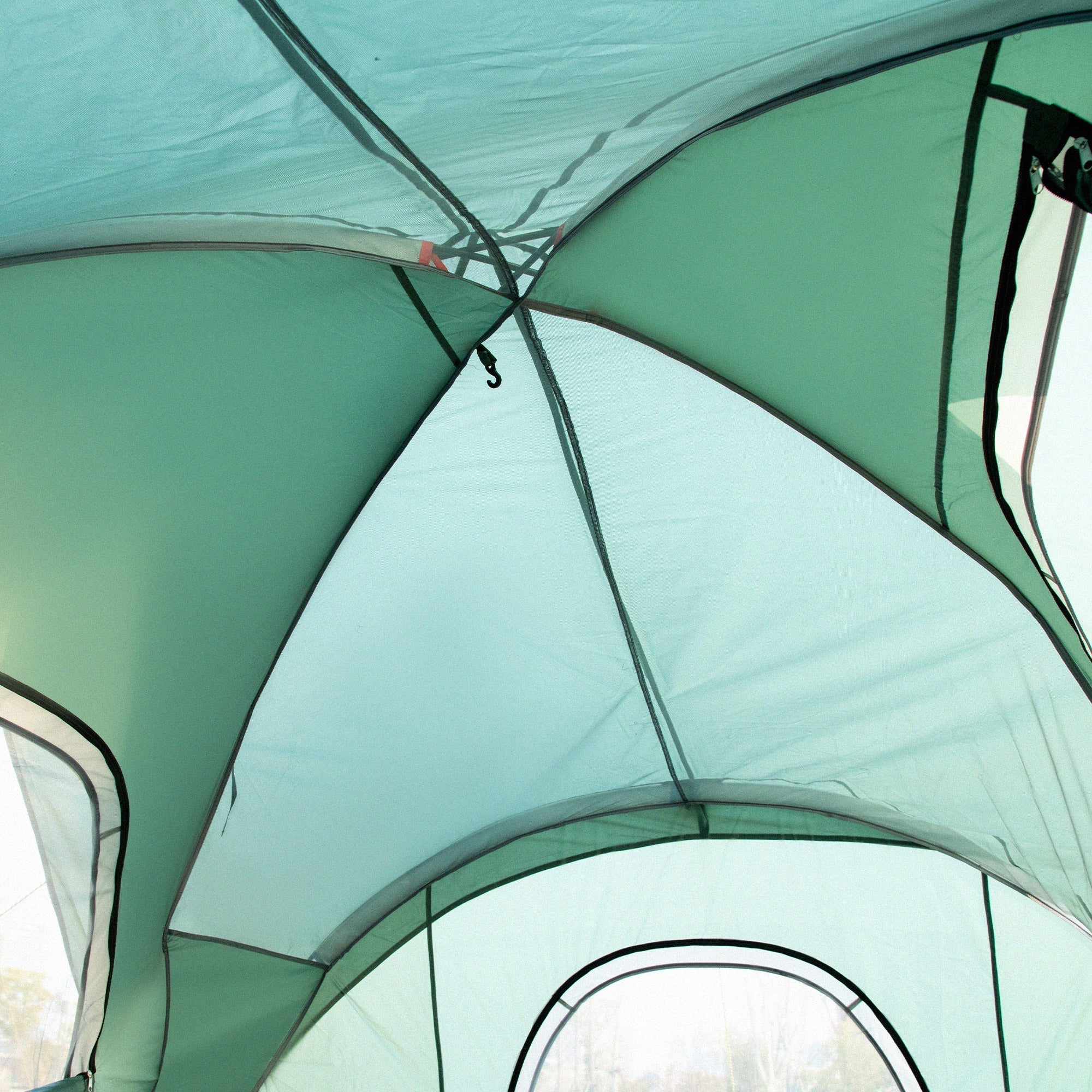 Camping Tent 5-6 Person Tunnel Dome 4.55x2.3x1.8m Polyester Army Green/Black