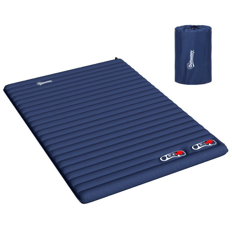2 Person Inflatable Camping Mattress - Navy Blue