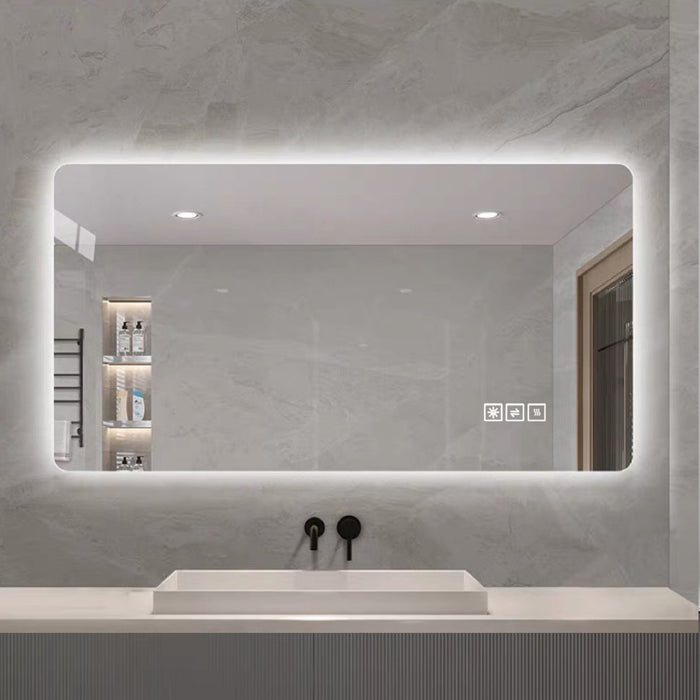 LED Bathroom Mirror 60x100cm, 3-Color Dimmable, Anti-Fog, Corrosion-Resistant