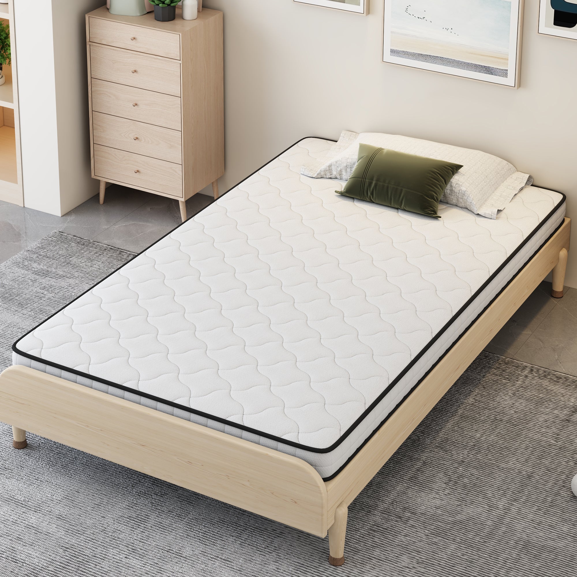 Spring Mattress H3 10cm Lumbar Support Rolled