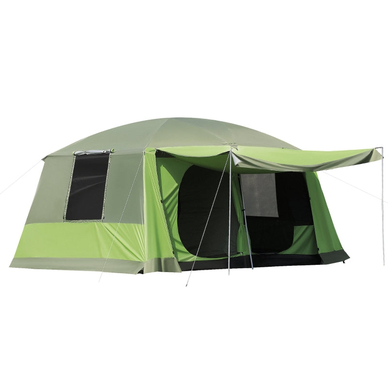 Camping Tent Dome Family Tent 4-8 Person 2 Sleeping Cabins