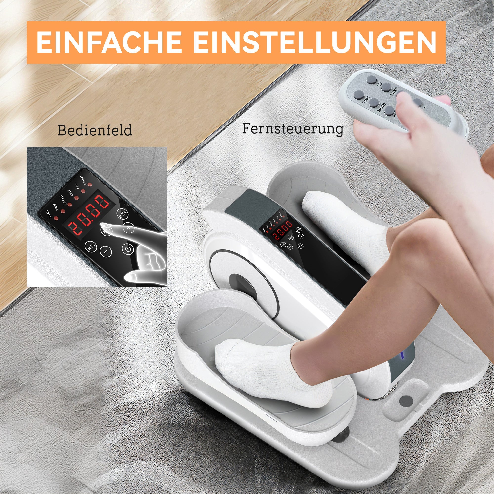 Mini Elliptical Trainer, 10 Speed, LCD Monitor, Remote Control