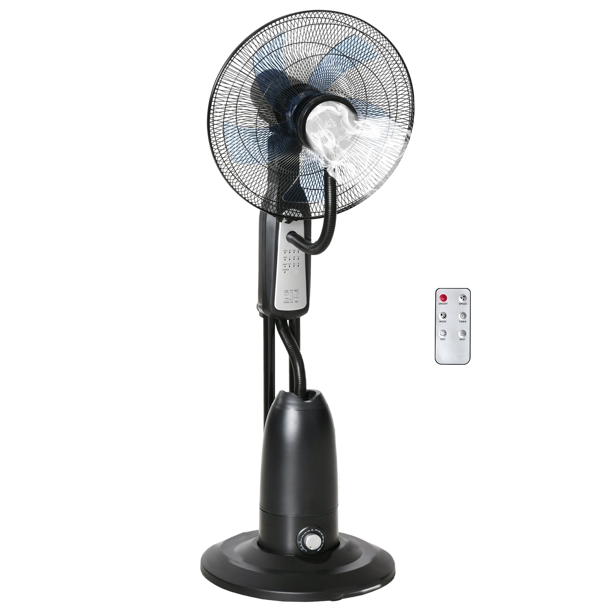 Pedestal Fan, 2.8L Water Atomizer Timer 3 Modes Mist Function Adjustable Tilt, Cooling