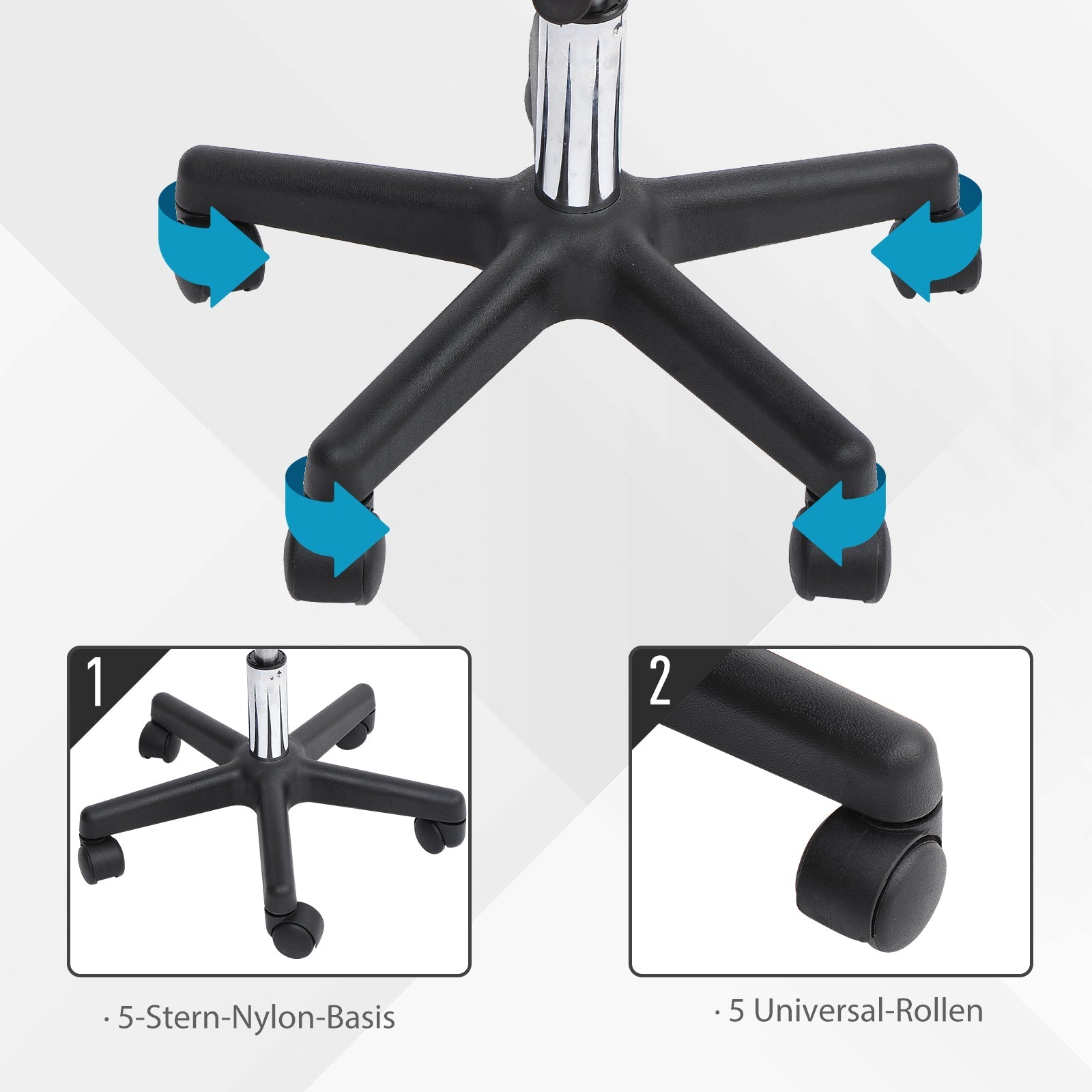 Rolling Stool Swivel Work Cosmetic Professional Salon