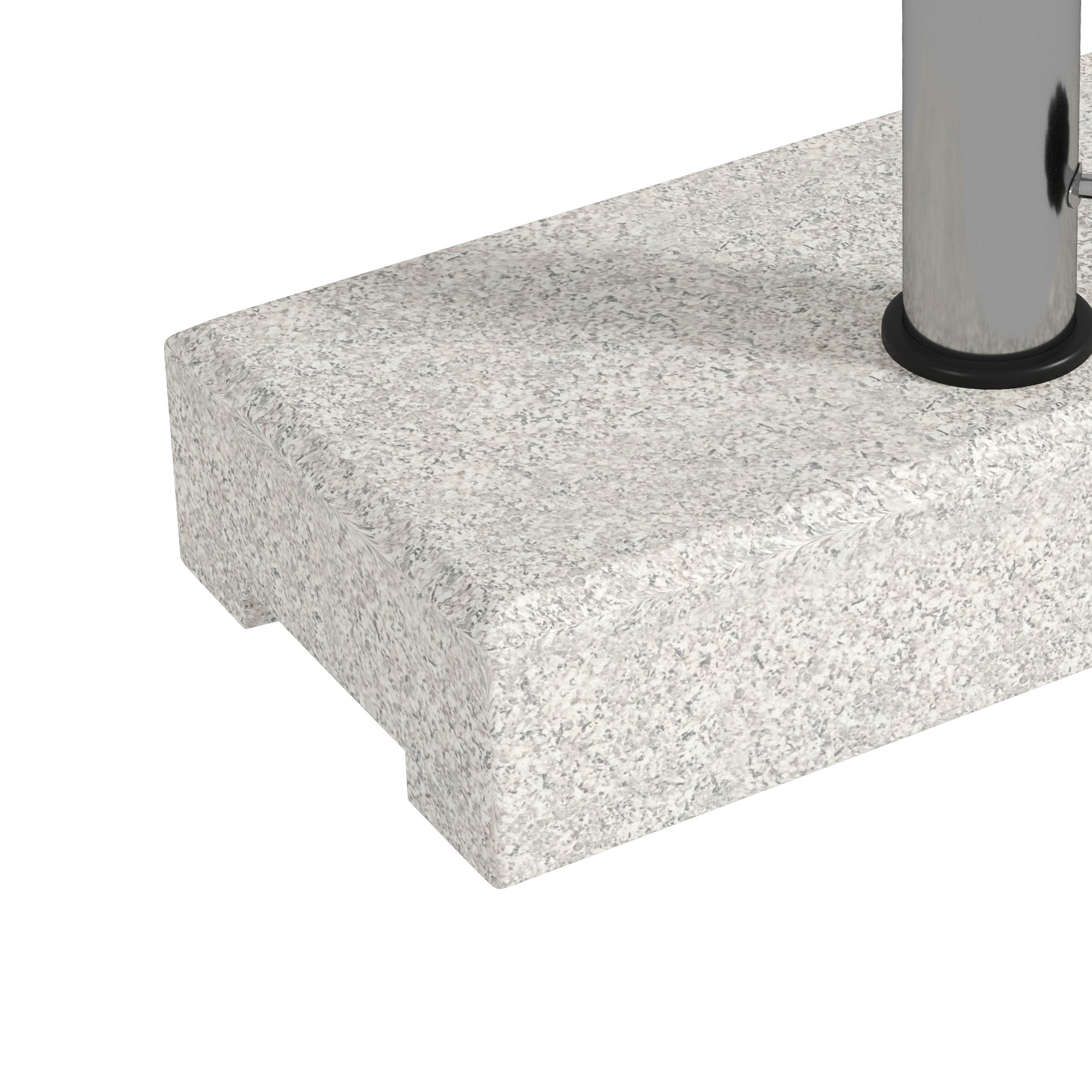 Parasol Base 25kg Semi-Circular Stand for 32/38/48mm Pole Garden/Balcony Granite Grey