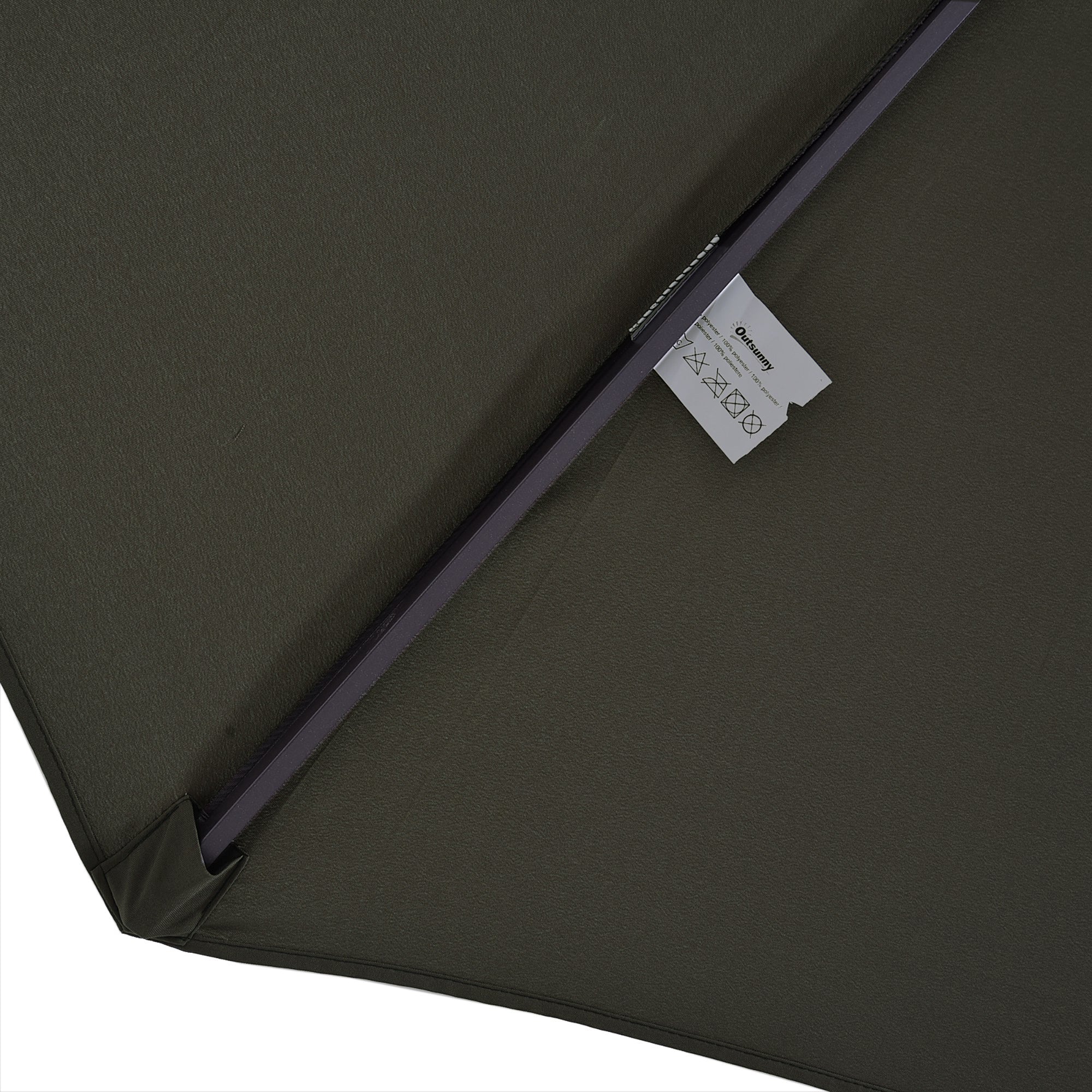 Double Parasol Garden Umbrella Oval Hand Crank 460x270x240cm, Grey