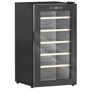 Weinkühlschrank 41 Flaschen 91L Kompressor Glastür Schwarz