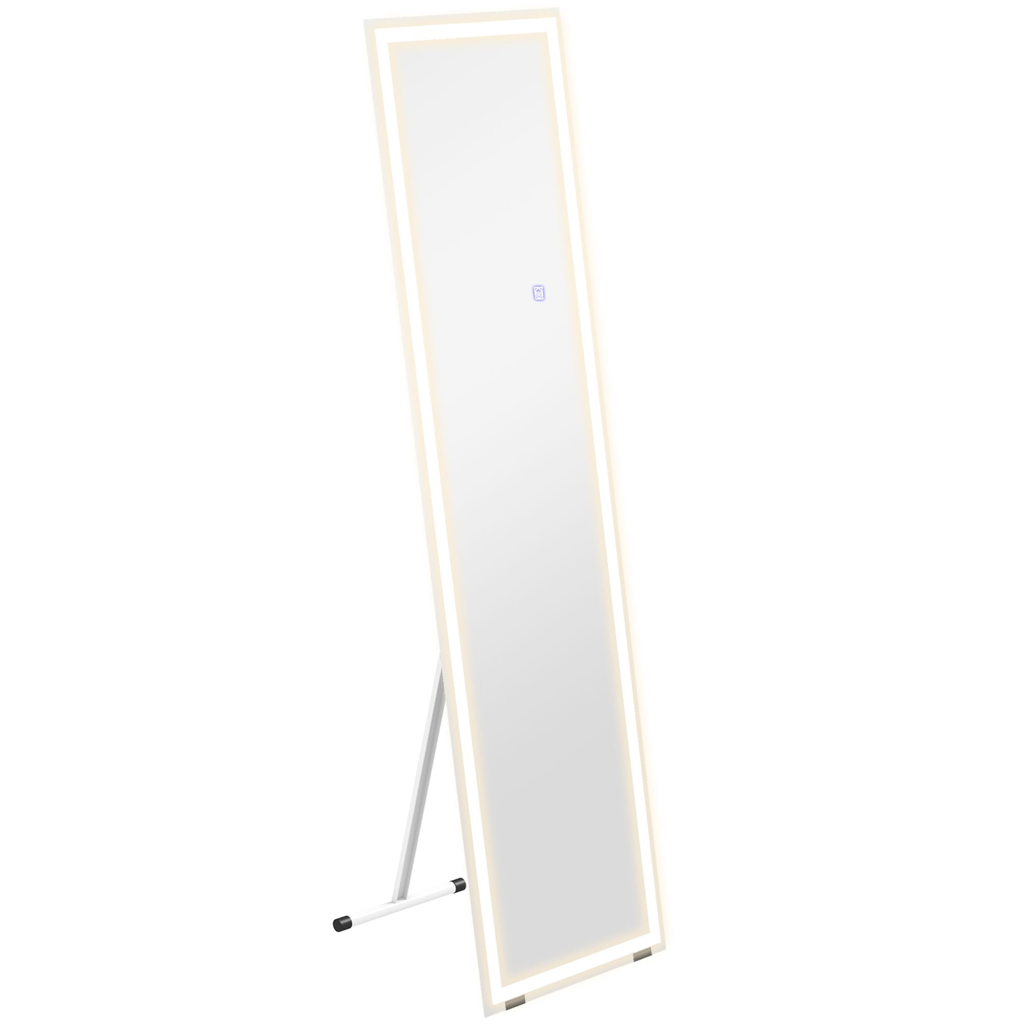 Full Length Mirror, 40x150cm LED Standing Wall, White