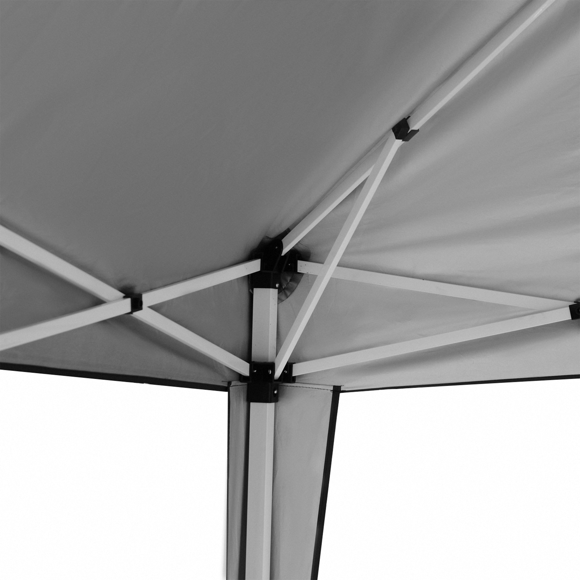 3x3m Pop Up Gazebo with Sides, Waterproof, Carry Bag, Height Adjustable, Grey