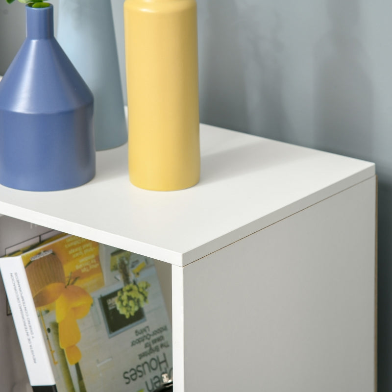 Storage Unit 3-Tier 9-Cube Organiser Bookcase, White Particle Board
