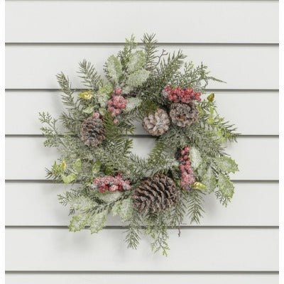 40cm Cone Berry Wreath - Rathwood Store