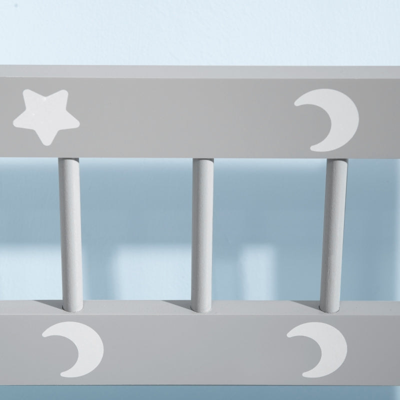 2 In 1 Kids Storage Bench Toy Box Safety Rod Grey