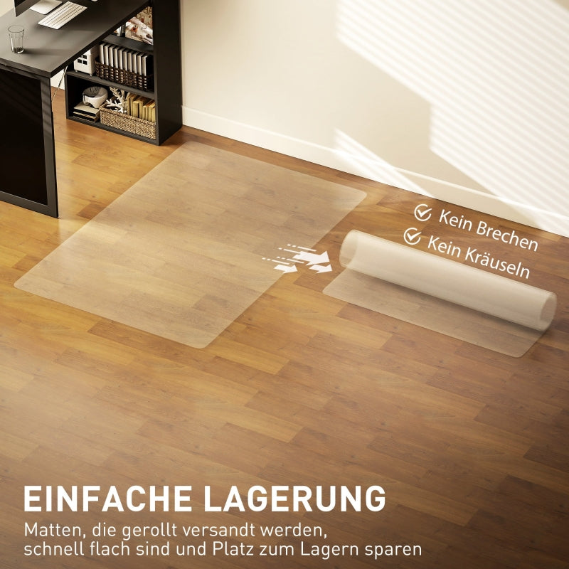 Floor Protection Mat, Non-Slip 1.5mm Thick 100x150cm, Transparent