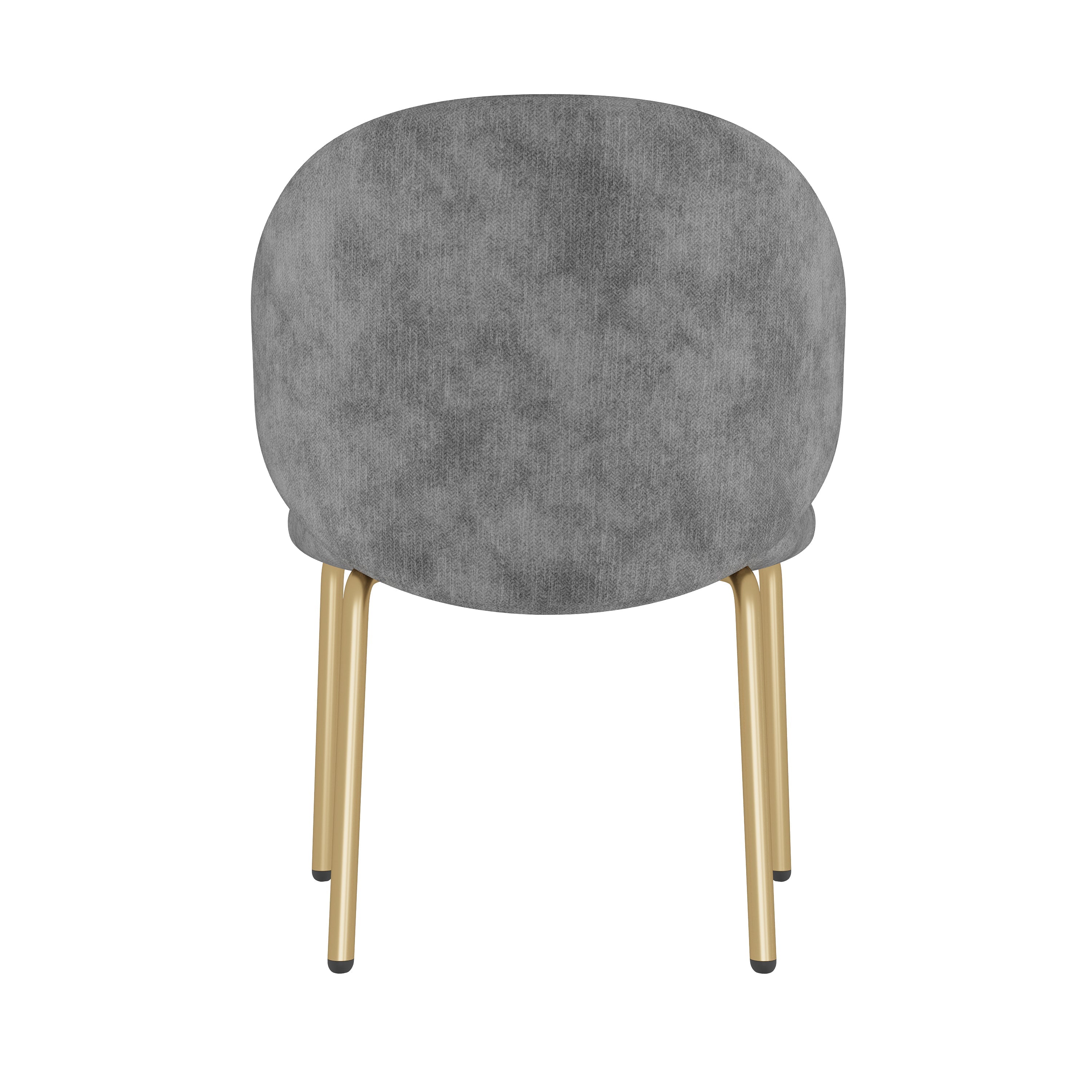 Dining/Lounge Chair Gold Legs Chenille Grey