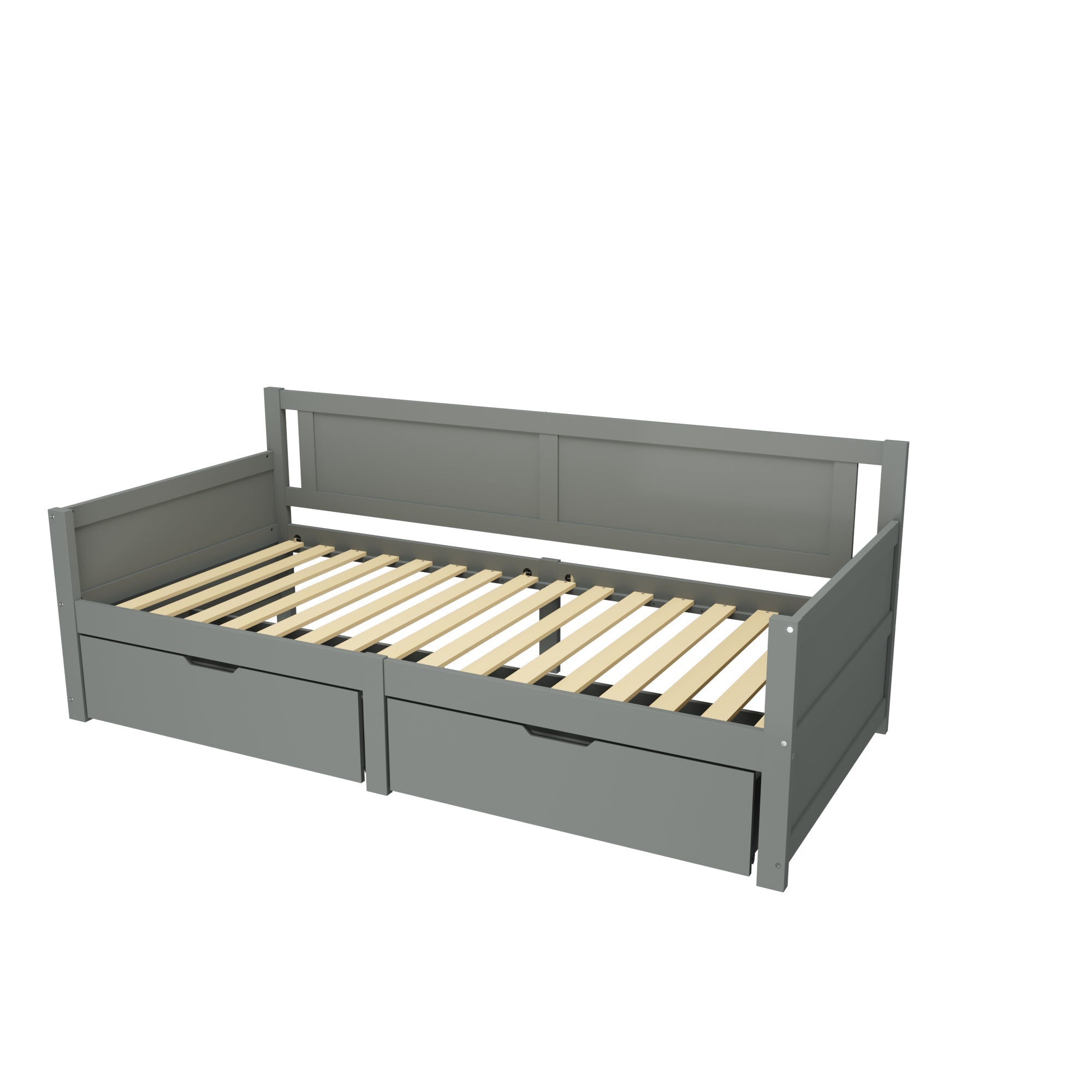 Upholstered Bed, 180x200cm LED & Hydraulic Storage, Faux Leather Light Grey