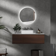 Bathroom Mirror Wall Mounted Ø60 cm, 3 Light Colors, Touch Switch, Anti-Fog, IP44