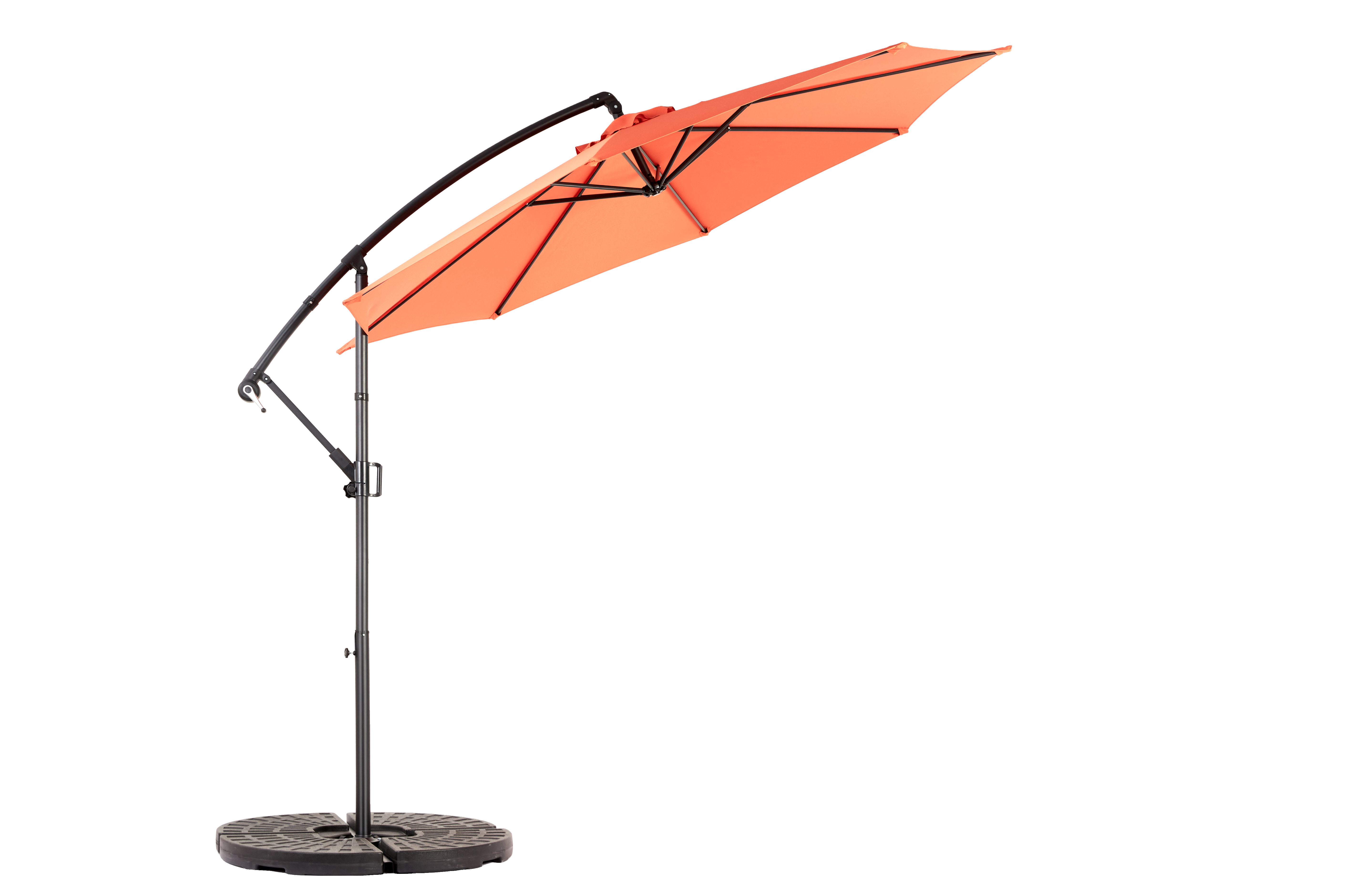 14.8 Ft Double Sided Outdoor Umbrella, Rectangular Large with Crank, Orange