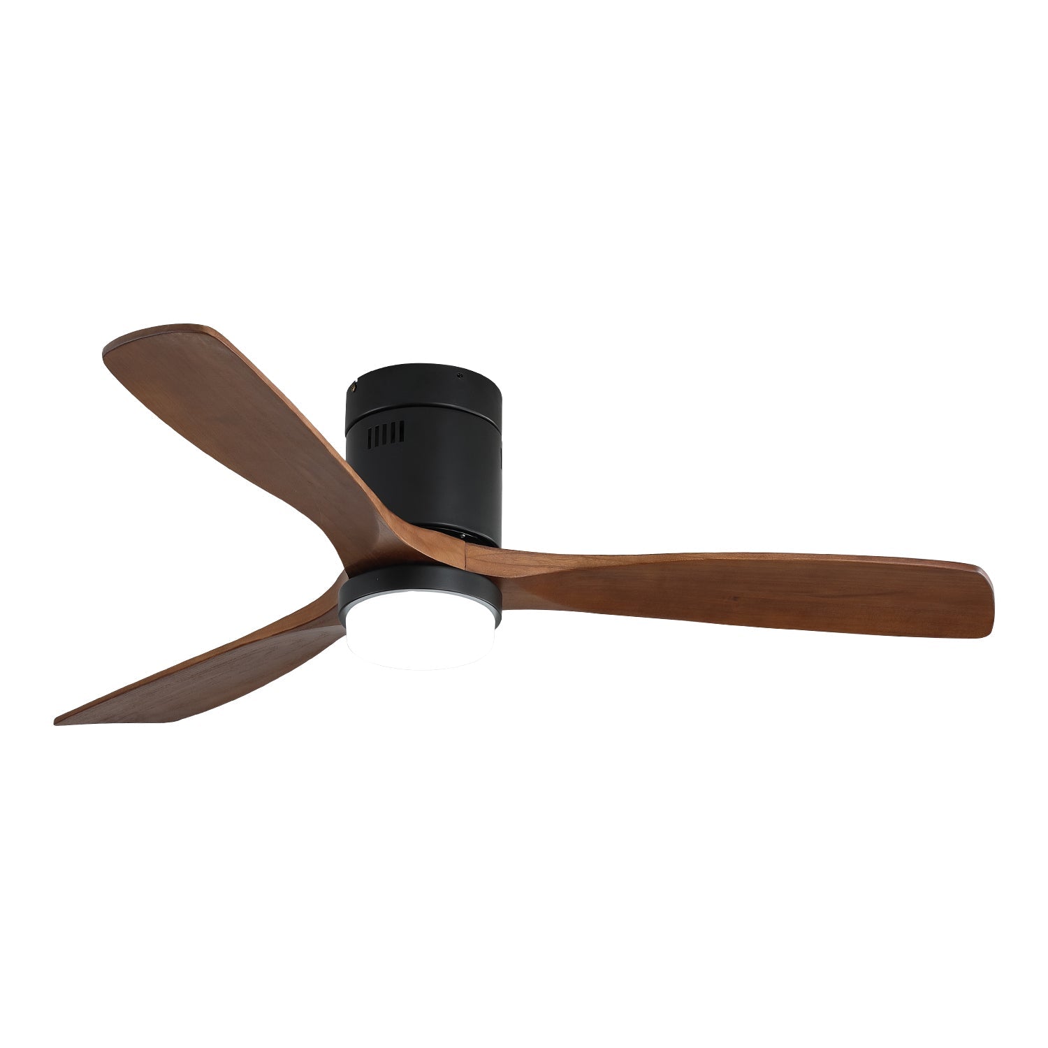 52-inch Ceiling Fan, Light, Silent Reversible Motor, Solid Wood Blades