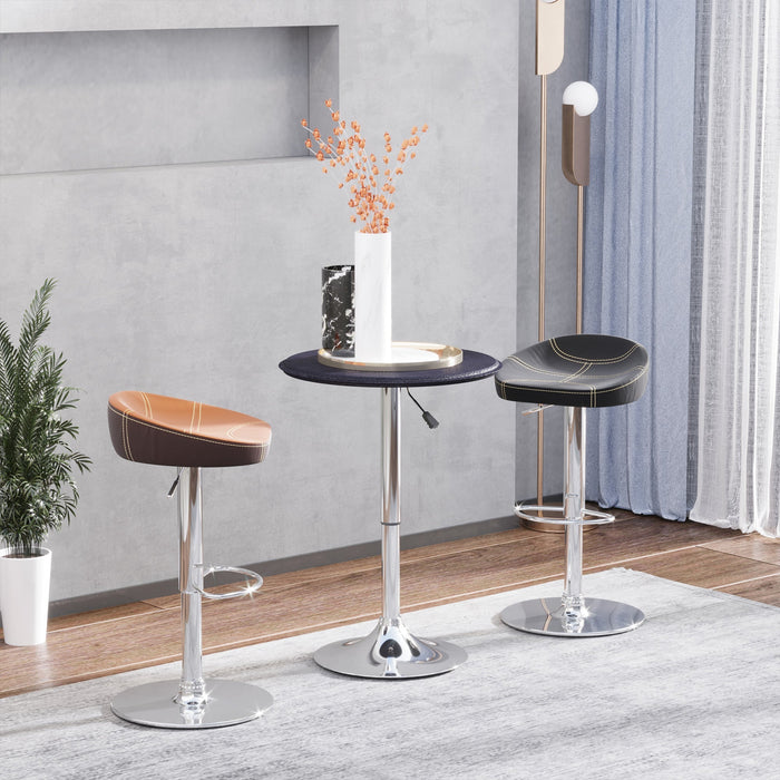 Bar Table Dining Table Counter Table, Kitchen Table, Black Faux Leather