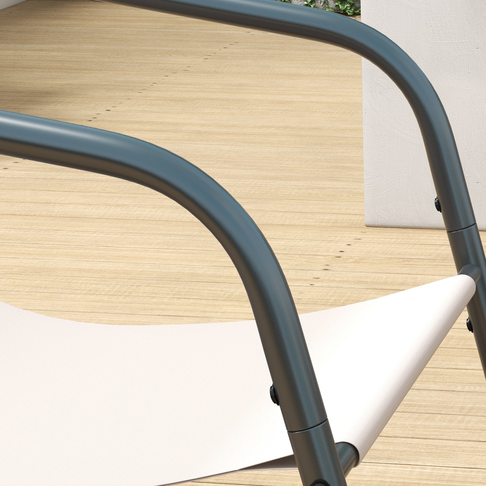 Garden Furniture Set 4-Piece, 2 Armchairs, 1 Two-Seater, Tempered Glass Coffee Table, Cream