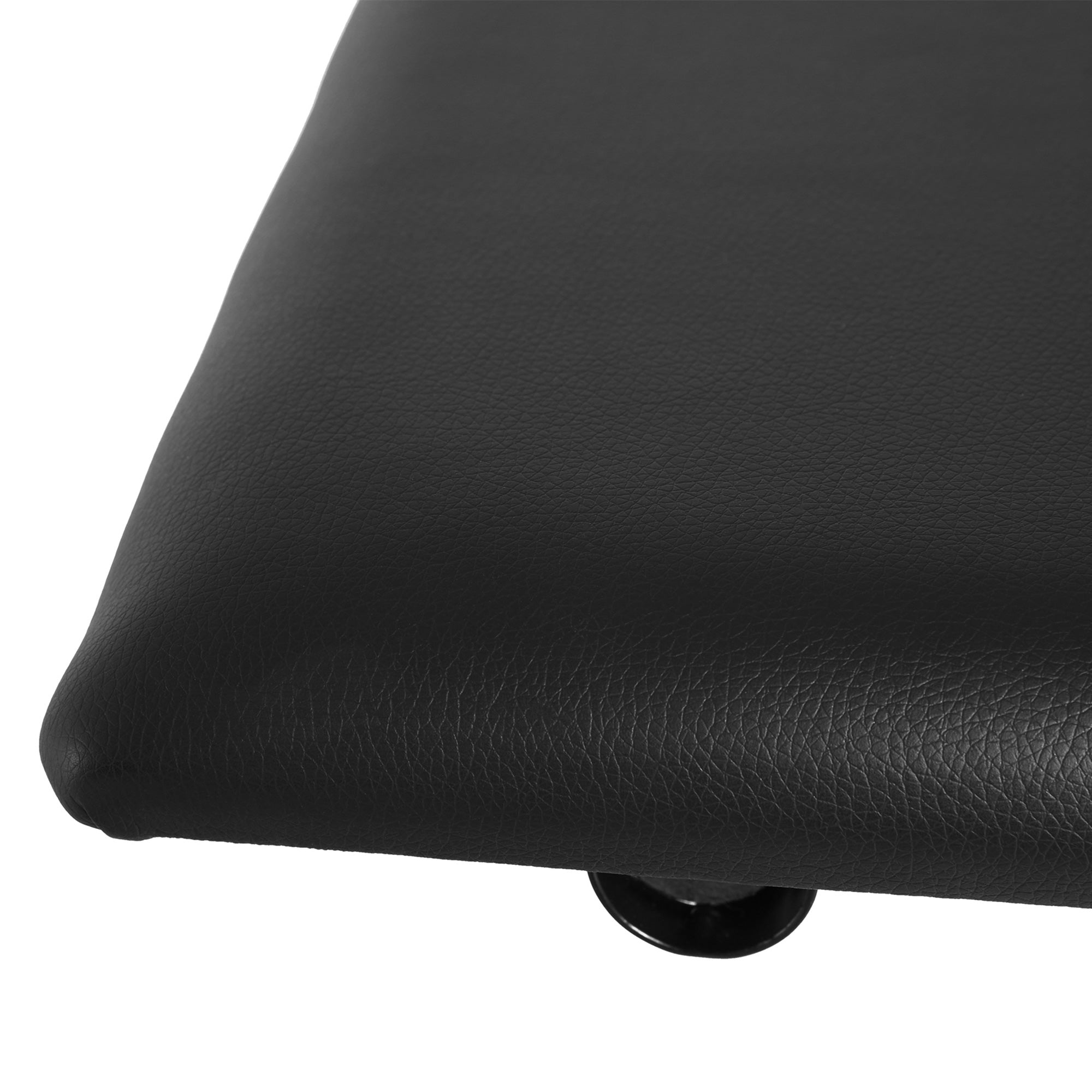Piano Stool/Bench, Height Adjustable Foldable Metal, Black Faux Leather
