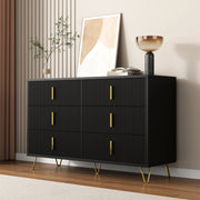 Sideboard, Modern Chest of Drawers, Golden Handles