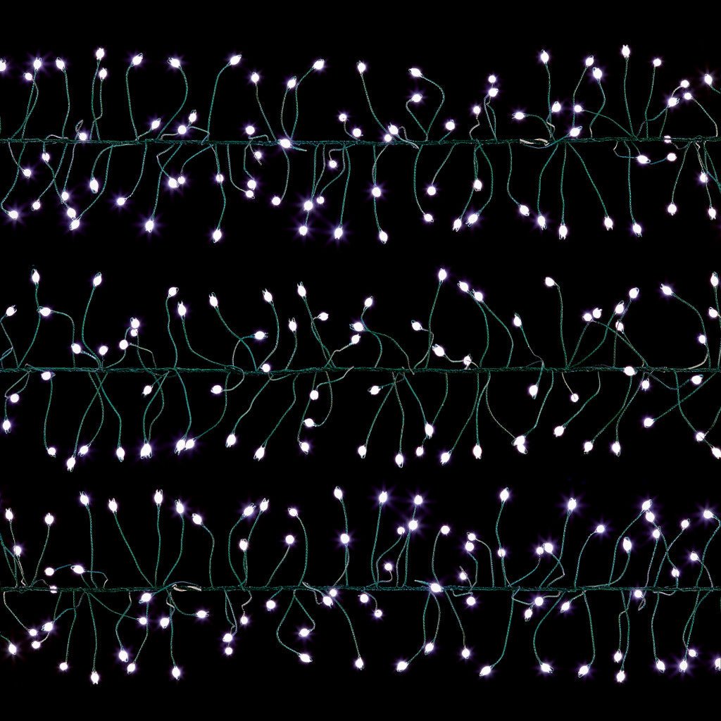 430L LED UltraBright Cluster Garland Green Wire - White - Rathwood Store