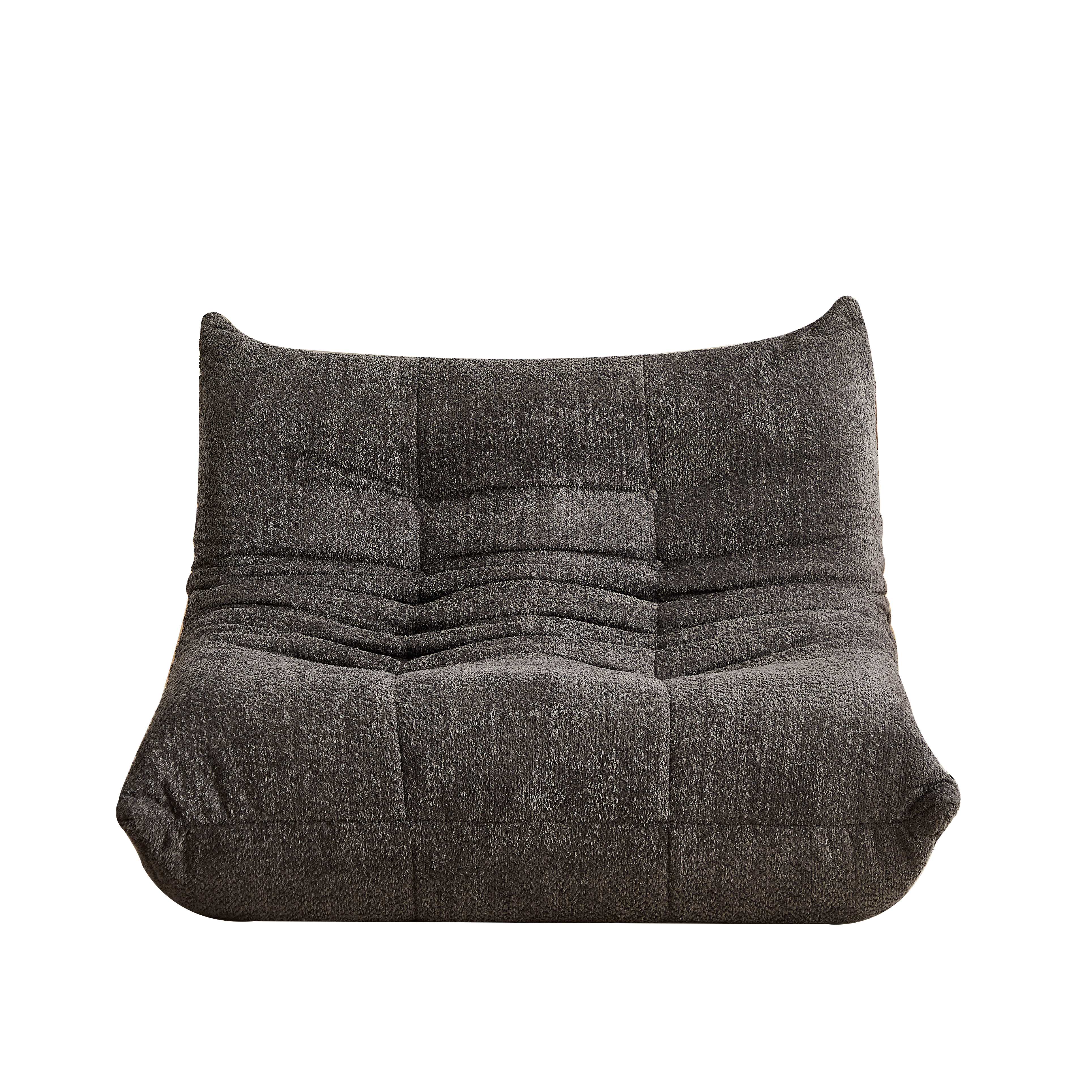 Chenille Togo Two-Seater Sofa with Memory Foam and High-Density Elastic Foam, Chenille Fabric