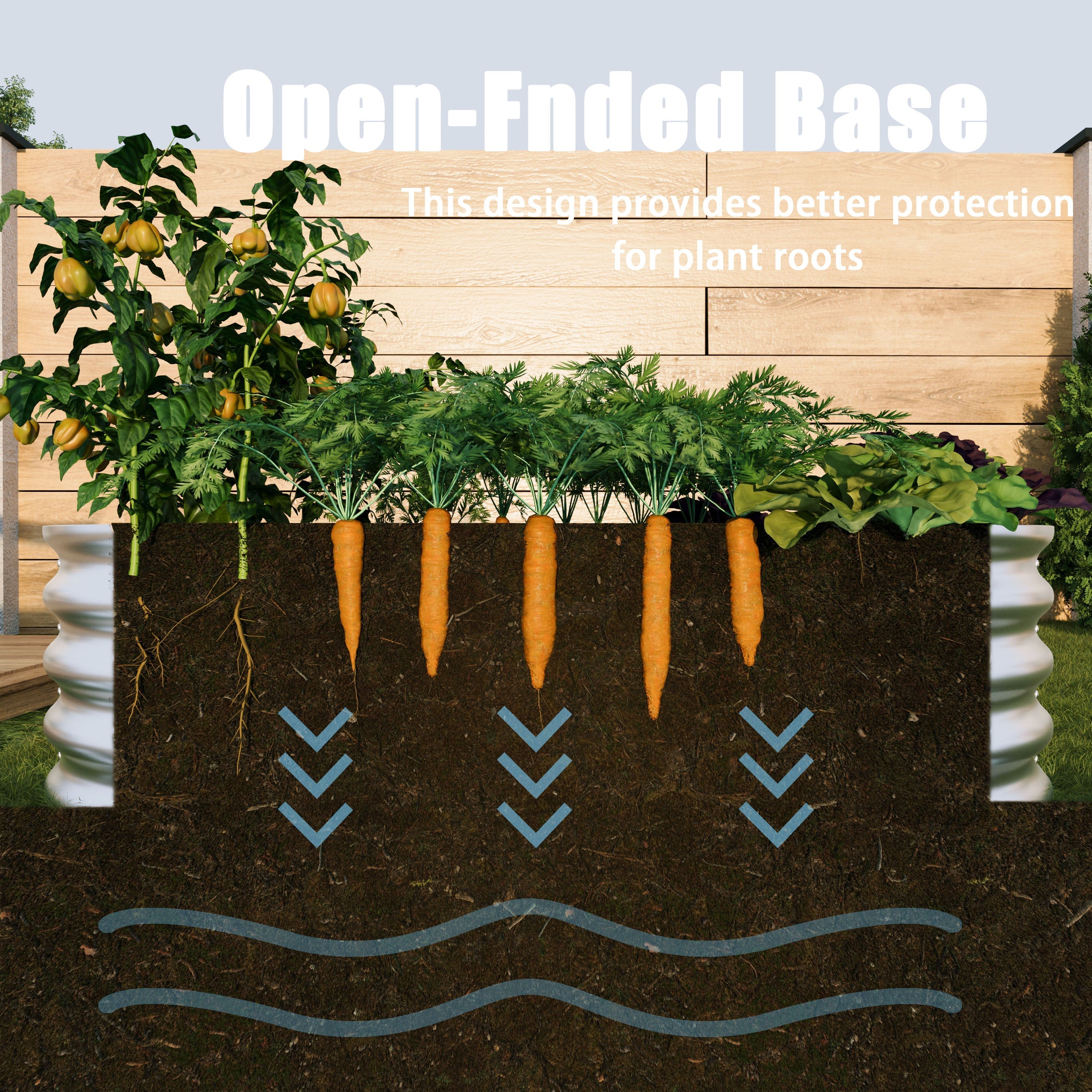Raised Bed Galvanized Metal Planter Garden Bed Kit, 2pcs 4x2x1ft Metal