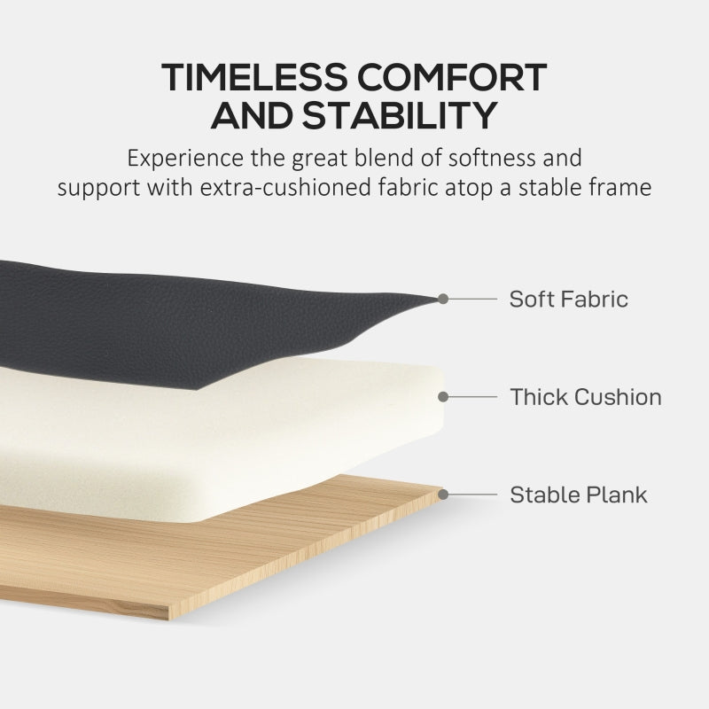 Small Sofa Settee 2 Seater Faux Leather Black