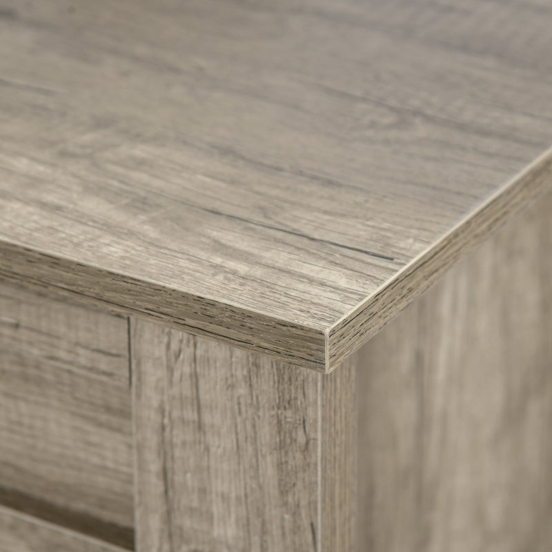 Lift Top Coffee Table with Hidden Storage and Open Shelves, Oak Effect
