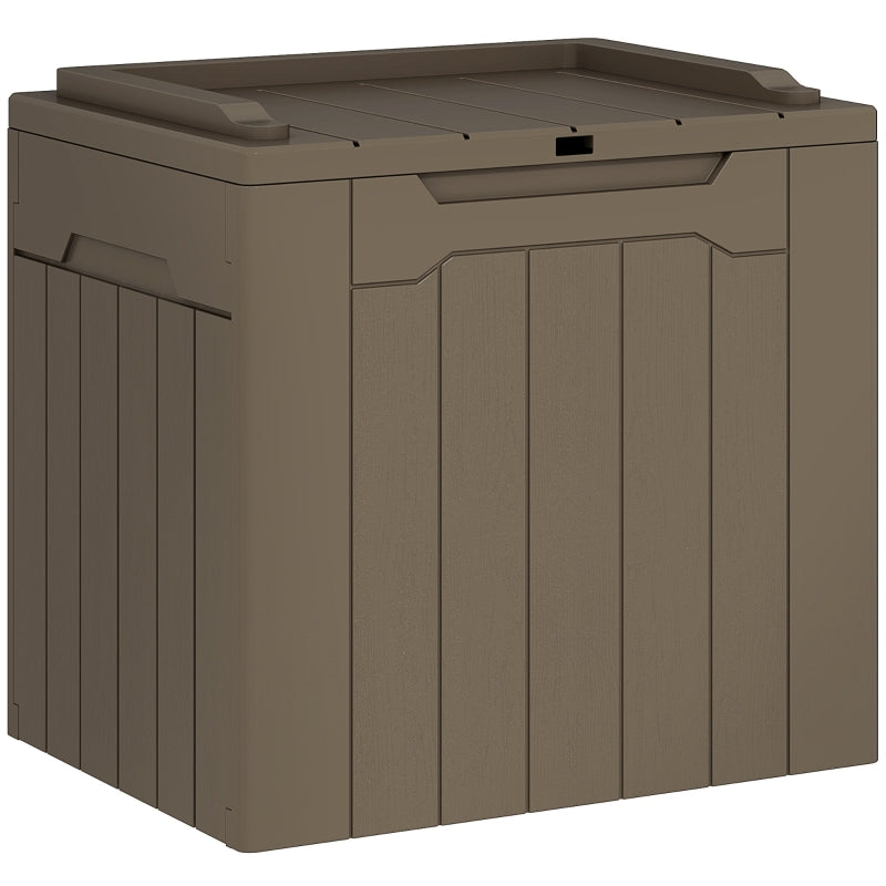 107 L Storage Chest with Lid - Dark Brown Plastic