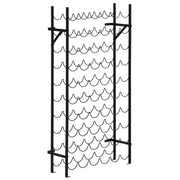 Wine Rack, 60 Bottles Wall-Mounted Metal, Black