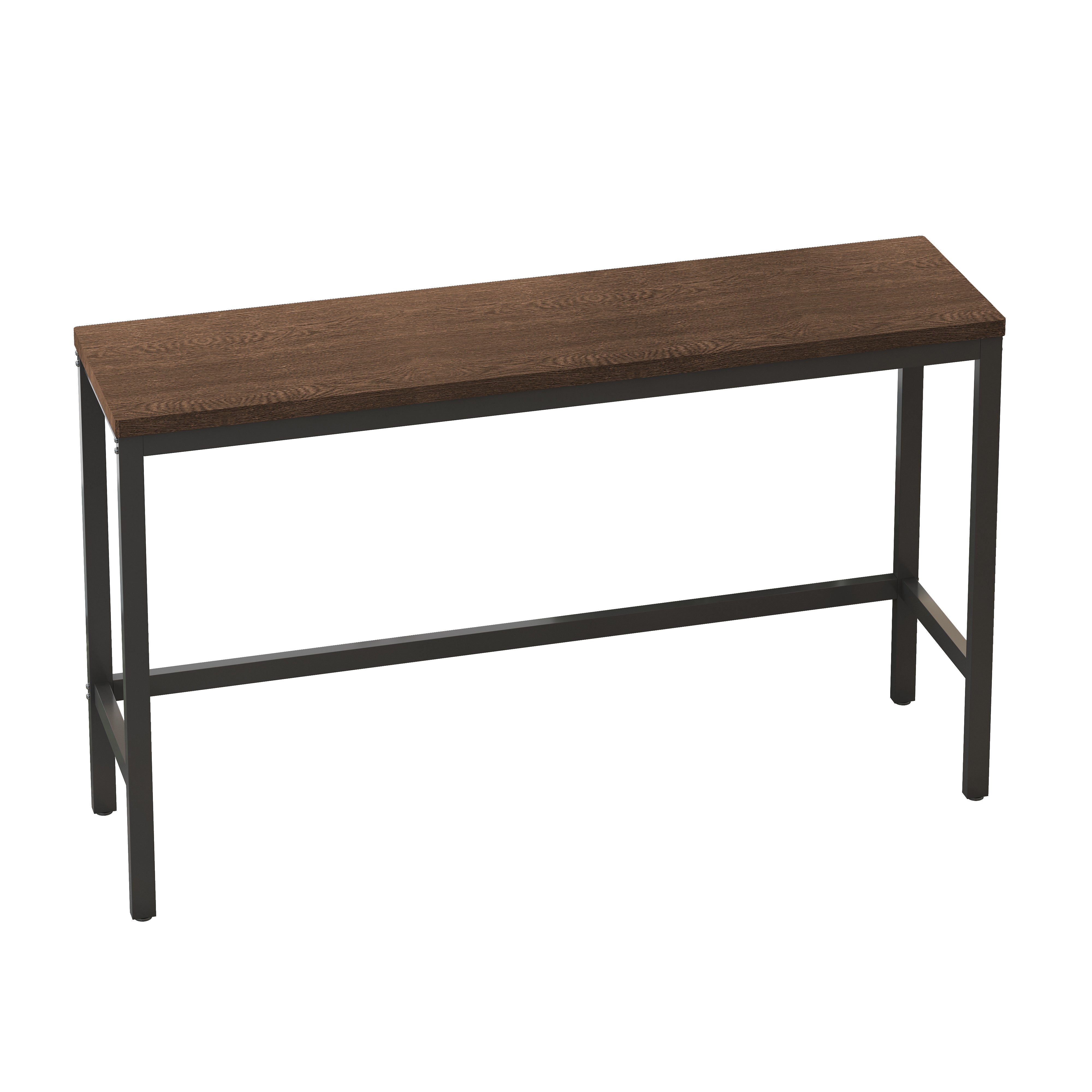 Modern Design Kitchen Dining Table 148CM with 3 Stools, Dark Brown