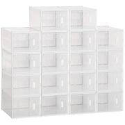 Modulare Schuhaufbewahrungsboxen, 18er-Pack, transparente Türen
