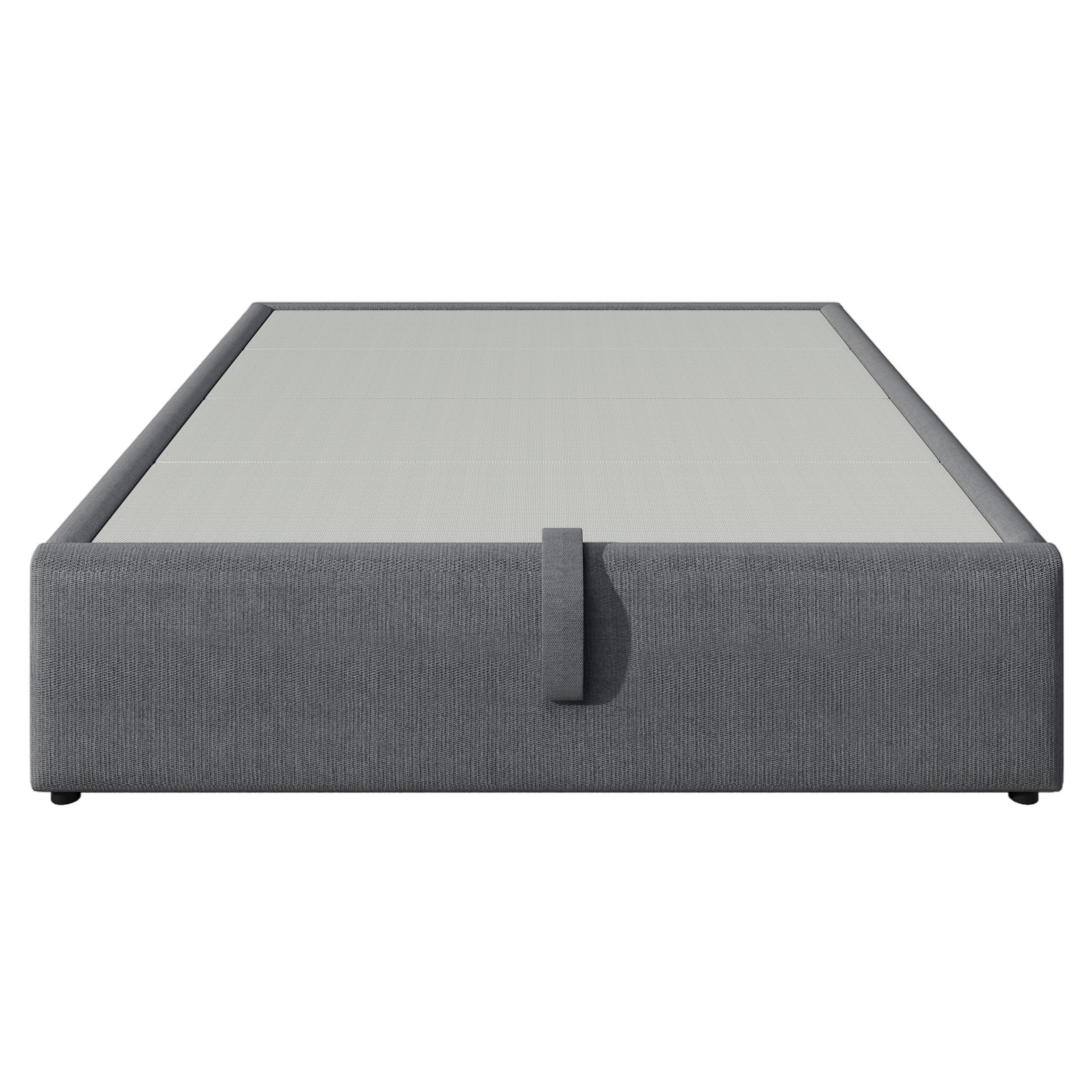 Upholstered Double Bed 140x200 cm, USB-C, Full Slatted Frame, Cotton Grey