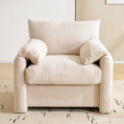 Modern design oversized armchair, decorative single sofa leisure chair, chenille fabric - Clearance