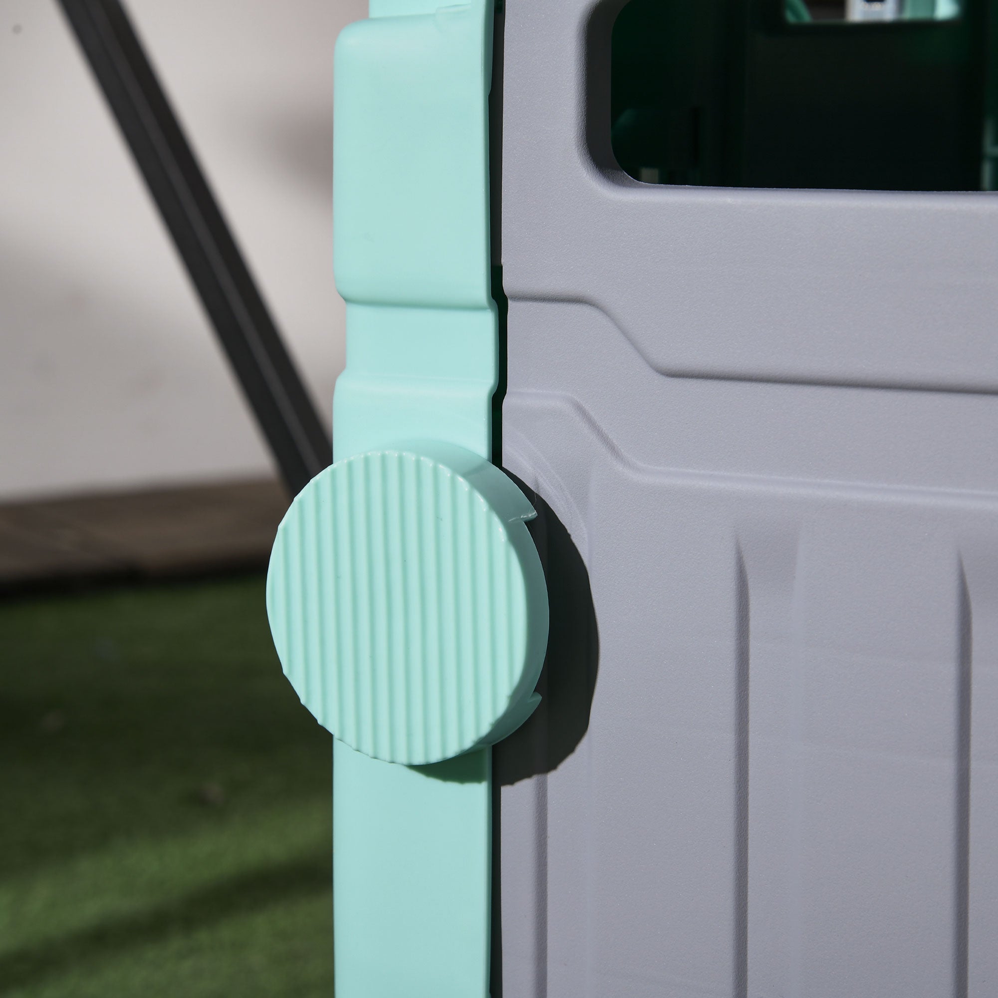 Foldable shopping trolley, 80 kg portable, adjustable telescopic handle and lid, green