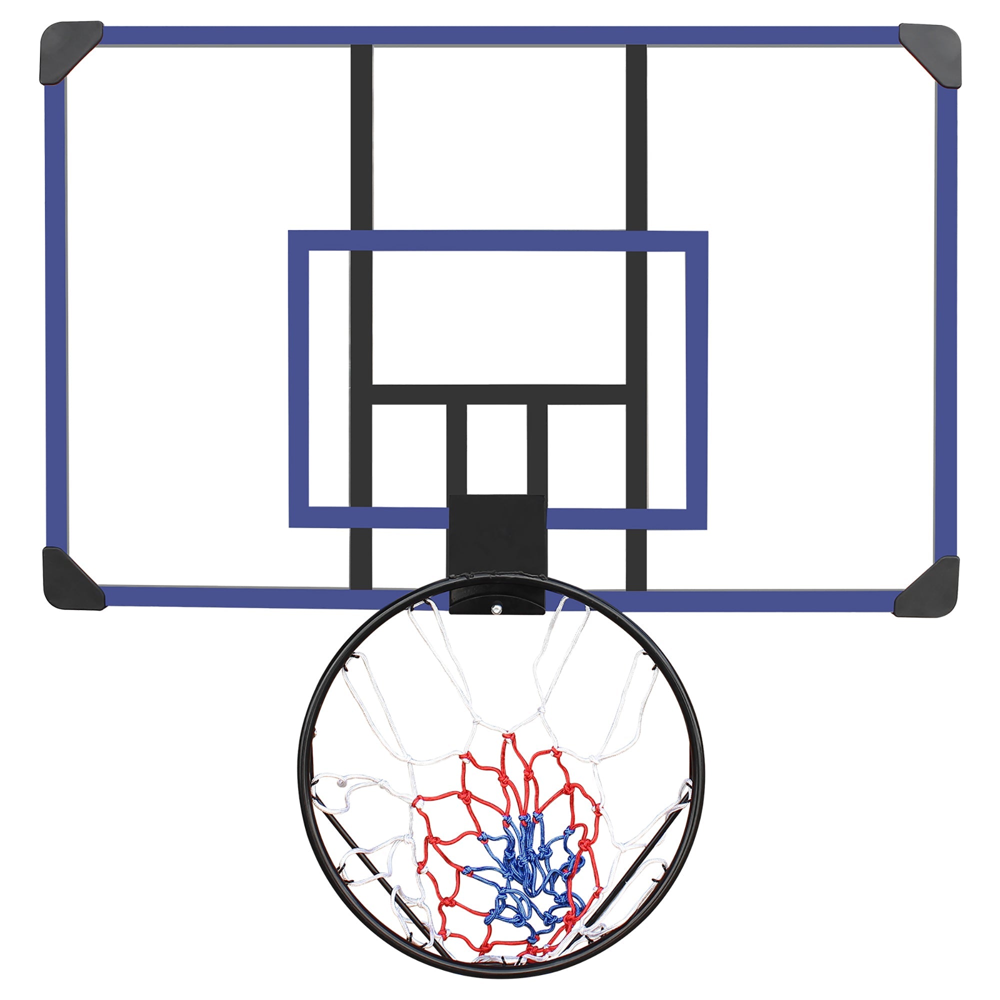 Wall Mounted Basketball Hoop, Adjustable Height Shatterproof Heavy-Duty Steel