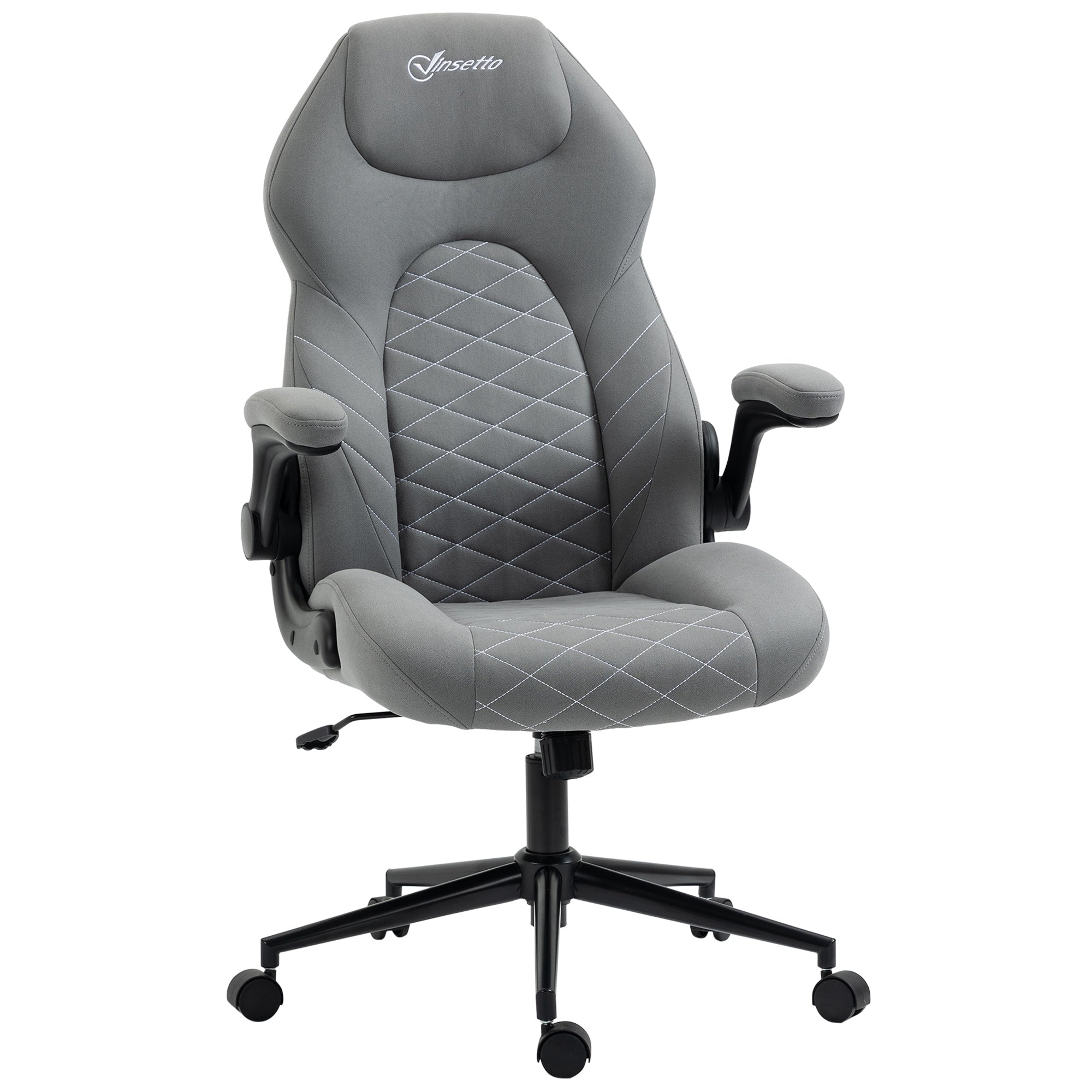 Ergonomic Office Chair, Rocking Adjustable Armrests Soft Cushion, Home Office Comfort