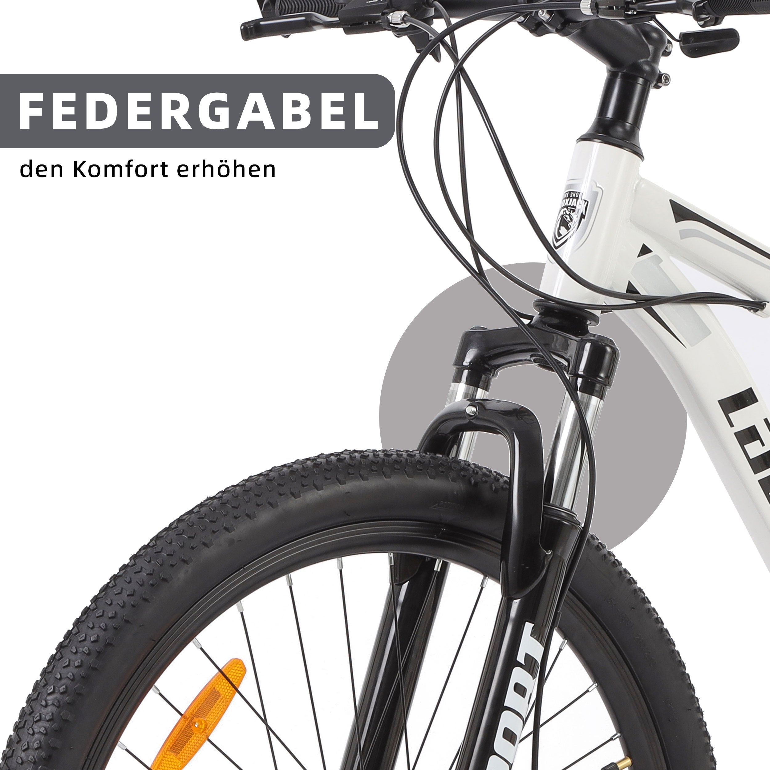 Hardtail Mountain Bike, 28-Inch 21-Speed Shimano Tourney with Disc Brakes, Black