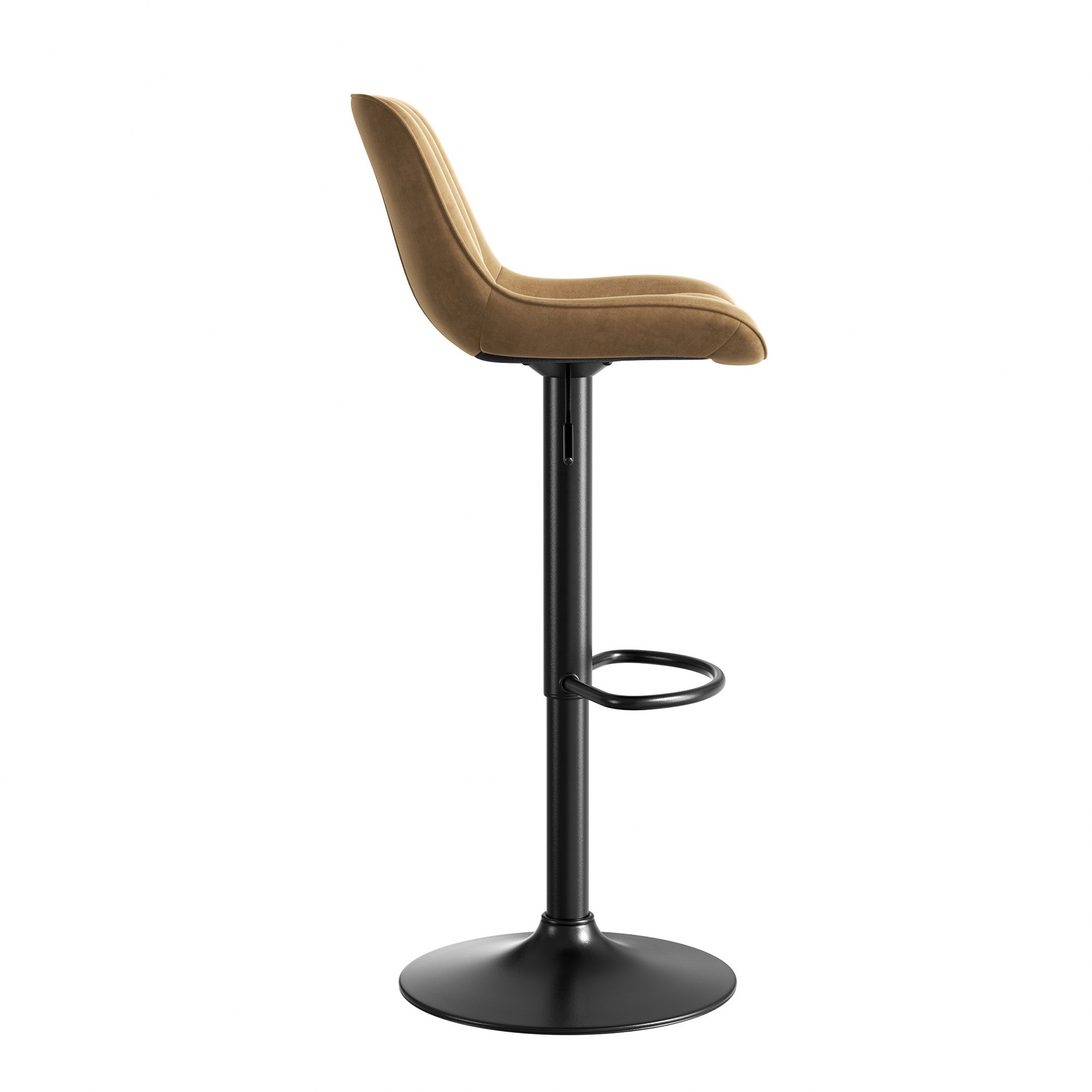 Dining Room Bar Stool Swivel Chairs, Set of 2, Height Adjustable, 360° Swivel, Velvet