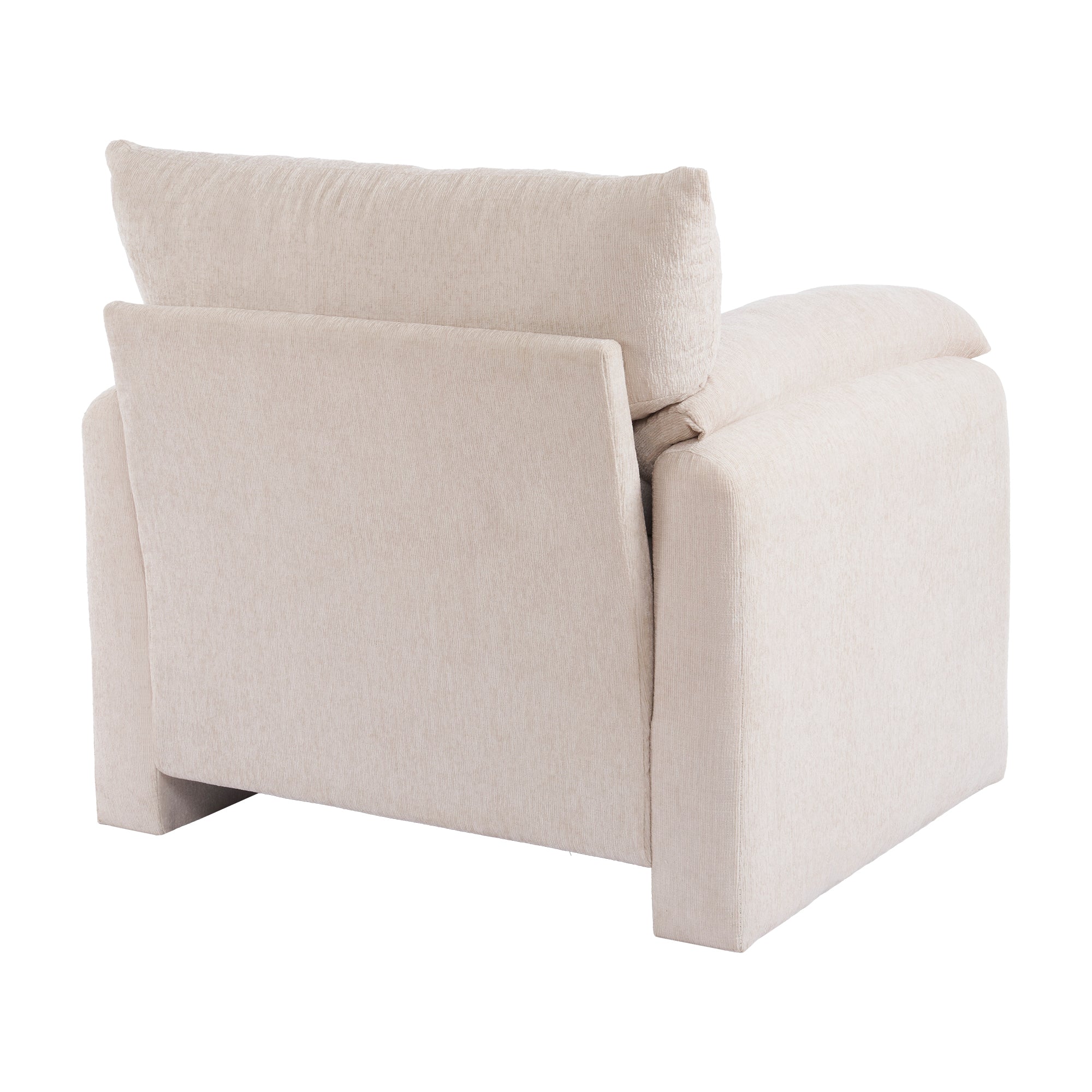 Modern design oversized armchair, decorative single sofa leisure chair, chenille fabric - Clearance