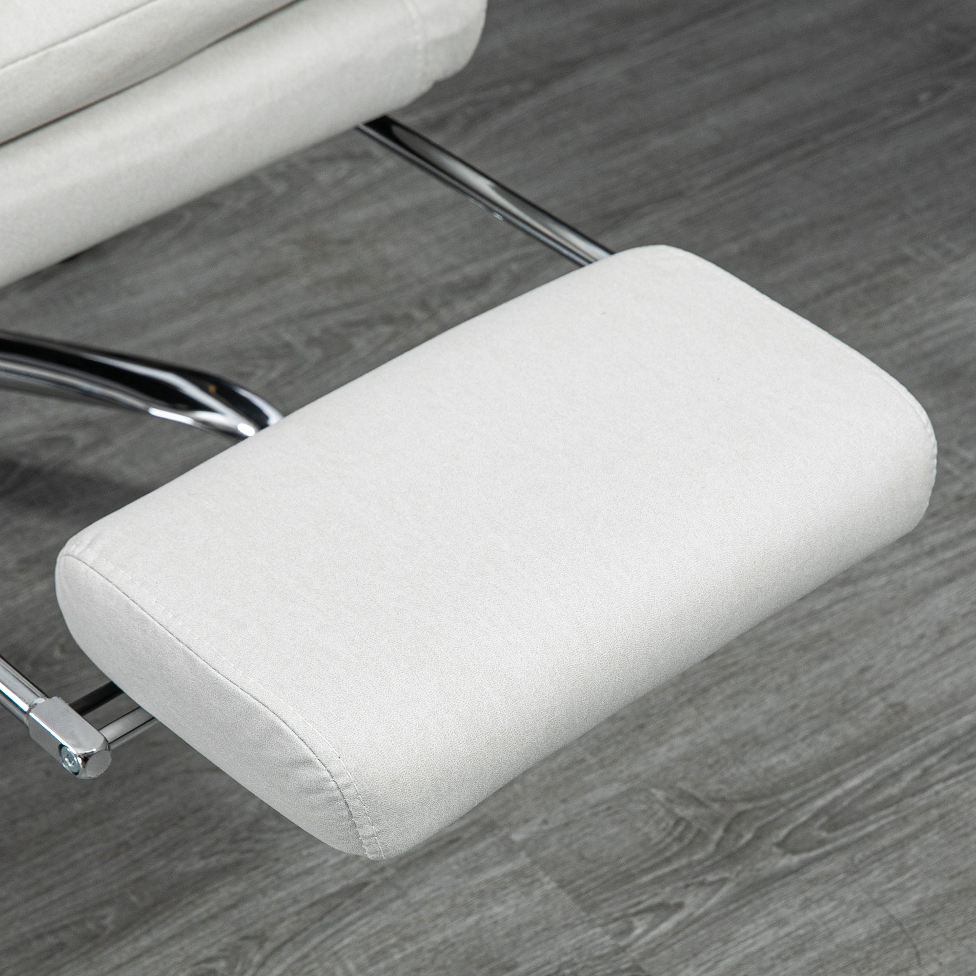 Vinsetto Office Chair, Massage, 135° Tilt, Height Adjustable, 120 kg Load, Artificial Leather, Cream White